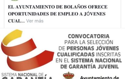 SISTEMA NACIONAL DE GARANTÍA JUVENIL- AYUNTAMIENTO DE BOLAÑOS DE CALATRAVA