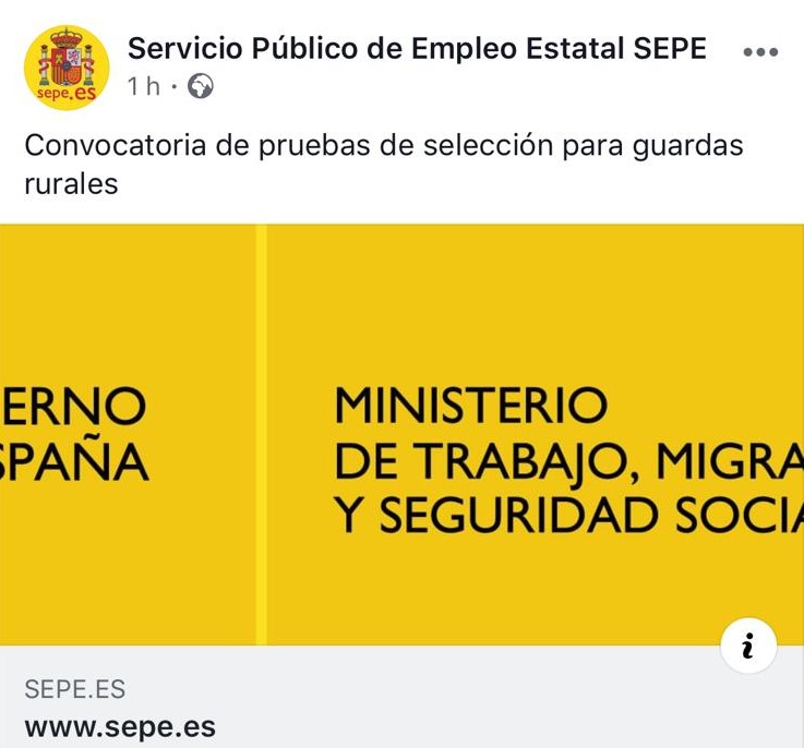 Convocatoria de pruebas de selección para guardas rurales