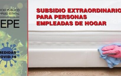 Subsidio extraordinario para personas empleadas de hogar