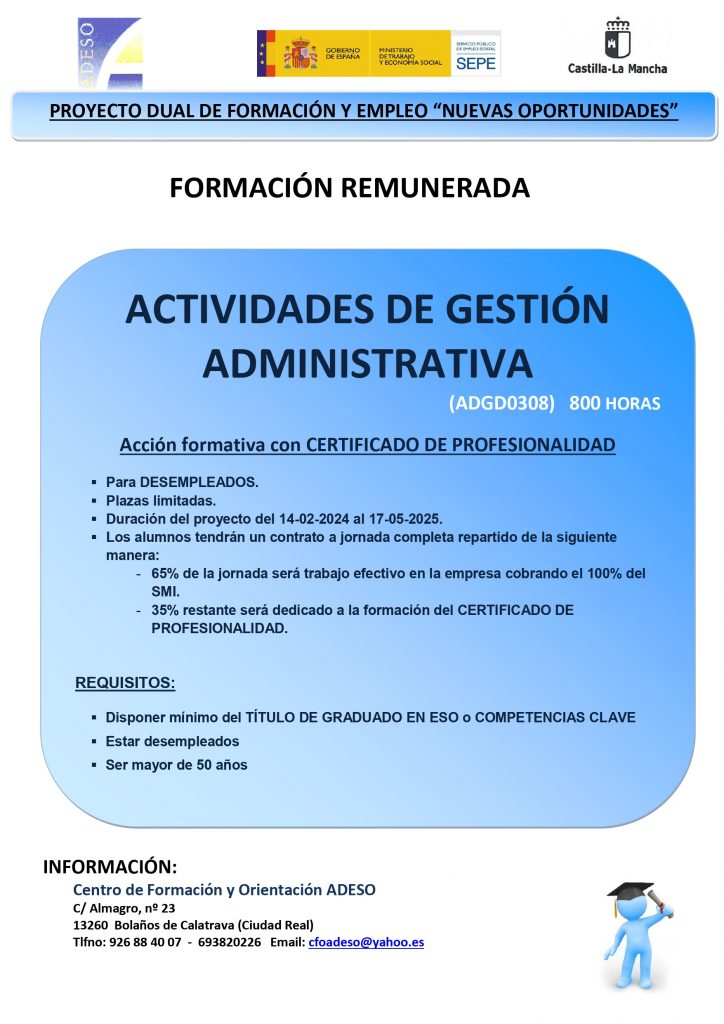 NUEVAS OPORTUNIDADES ” ACTIVIDADES DE GESTIÓN ADMINISTRATIVA”