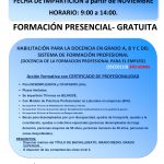 HABILITACIÓN PARA LA DOCENCIA EN GRADO A B Y C DEL SISTEMA DE FORMACIÓN PROFESIONAL