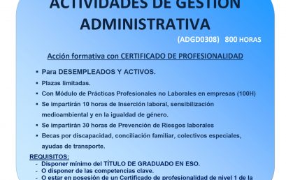 ACTIVIDADES DE GESTIÓN ADMINISTRATIVA